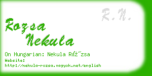 rozsa nekula business card